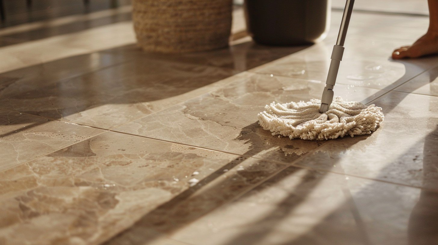 routine cleaning for porcelain tile floor